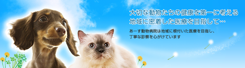 大切な動物たちの健康を第一に考える、地域に密着した医療を目指して